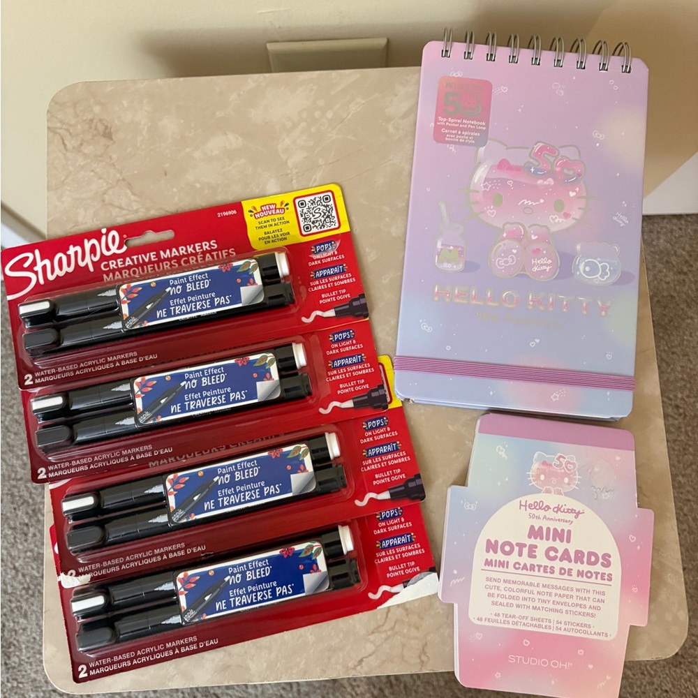 Sharpie Markers and Hello Kitty Stationery Set NEW